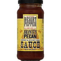 Desert Pepper Honey Pecan Sweet & Sticky BBQ Sauce, 16 oz, (Pack of 6)