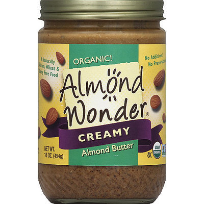 Almond Wonder Organic Creamy Almond Butter, 16 oz, (Pack of 12)