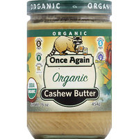 Once Again Organic Cashew Butter, 16 oz, (Pack of 6)
