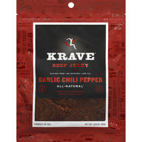 Krave Garlic Chili Pepper Beef Jerky, 1.5 oz, 18 Pack