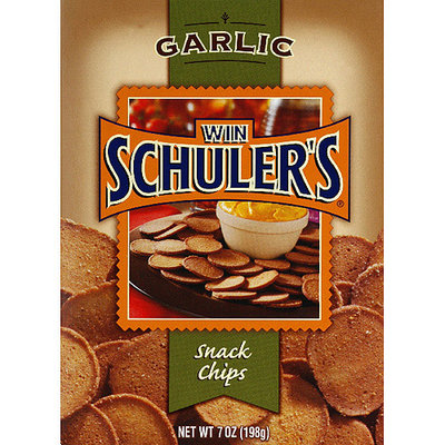 Win Schuler's Garlic Snack Chips, 7 oz, (Pack of 12)