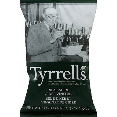 Tyrrell's Sea Salt & Cider Vinegar Potato Chips, 5.3 oz, (Pack of 12)