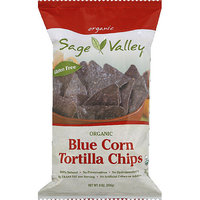 Sage Valley Organic Blue Corn Tortilla Chips, 9 oz, (Pack of 12)