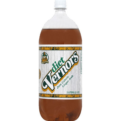 Vernor's Diet Vernors Zero Calorie Ginger Soda, 2 l, (Pack of 8)