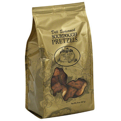 East Shore Specialty Foods Dill Seasoned Sourdough Pretzels, 8 oz, (Pack of 12)