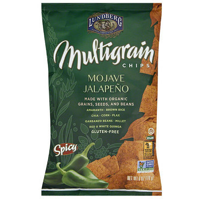 Lundberg Family Farms Mojave Jalapeno Multigrain Chips, 6 oz, (Pack of 12)
