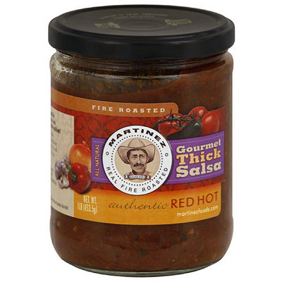 Martinez Gourmet Thick Red Hot Salsa, 16 oz, (Pack of 6)