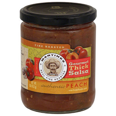Martinez Gourmet Thick Peach Salsa, 16 oz, (Pack of 6)