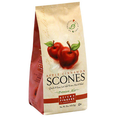 Sticky Fingers Bakeries Apple Cinnamon Scones Premium Mix, 15 oz, (Pack of 6)