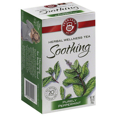 Teekanne Wellness Purely Peppermint Herbal Wellness Tea Bags, 1.59 oz, (Pack of 6)