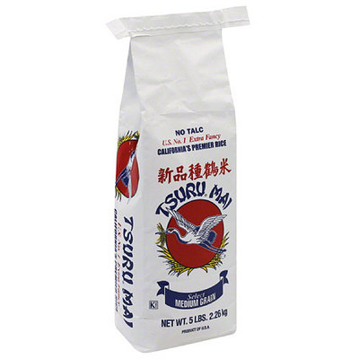 Tsuri Mai Tsuru Mai Select Medium Grain Rice, 5 lbs, (Pack of 12)