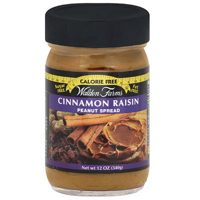 Walden Farms Cinnamon Raisin Peanut Spread, 12 oz, (Pack of 6)