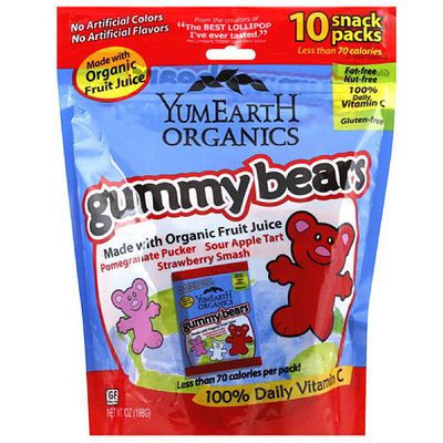 Yummyearth YumEarth Organics Gummy Bears, 7 oz, (Pack of 12)
