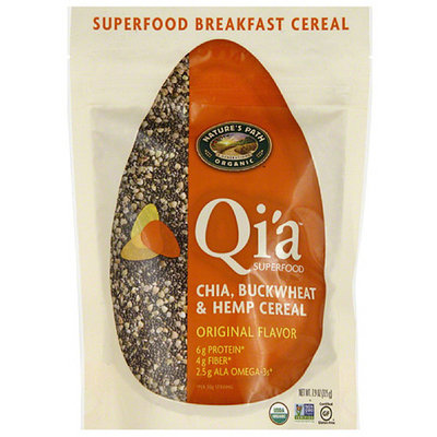 Nature's Path Organic Qi'a Original Flavor Chia, Buckwheat & Hemp Cereal, 7.9 oz, (Pack of 10)