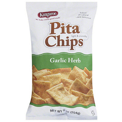 Kangaroo Garlic Herb Pita Chips, 9 oz, (Pack of 12)
