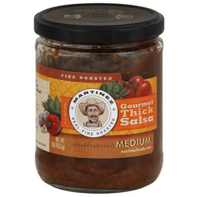 Martinez Medium Gourmet Thick Salsa, 1 lb, (Pack of 6)