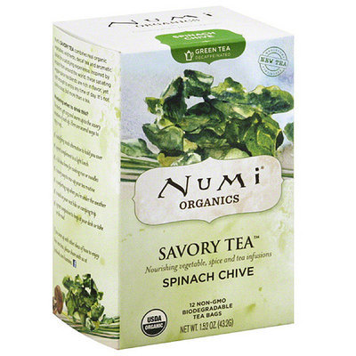 Numi Teas Numi Organics Spinach Chive Savory Green Tea Bags, 12 count, 1.52 oz, (Pack of 6)