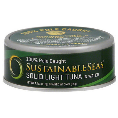 Sustainable Seas Solid Light Tuna in Water, 4.1 oz, (Pack of 12)