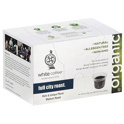 White Coffee Full City Roast Single-Serve Filter Coffee, 10 count, (Pack of 4)