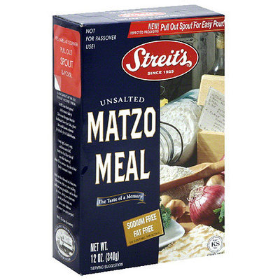 Streits Streit's Unsalted Matzo Meal, 12 oz, (Pack of 18)