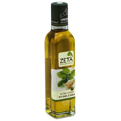 Zeta Technology Zeta Extra Virgin Olive Oil with Basil & Garlic, 8.5 fl oz, (Pack of 6)