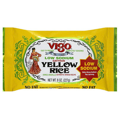 Vigo Low Sodium Saffron Yellow Rice, 8 oz, (Pack of 12)