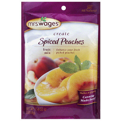 Mrs. Wages Create Spiced Peaches Fruit Mix, 7.4 oz, (Pack of 12)