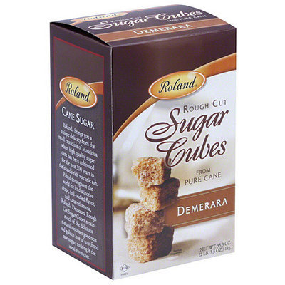 Roland Demerara Rough Cut Sugar Cubes, 35.3 oz, (Pack of 8)