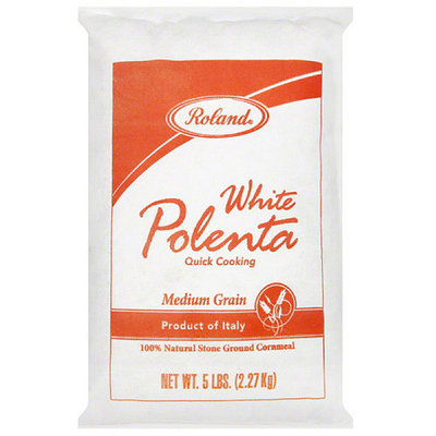 Roland Medium Grain White Polenta, 5 lbs, (Pack of 4)