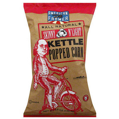 American Farmer Skinny N'Light Kettle Popped Corn, 5.5 oz, (Pack of 12)