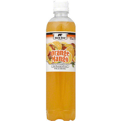 Black Bear Orange Mango Sparkling Water, 17 fl oz, (Pack of 12)