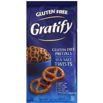 Gratify Sea Salt Twists Gluten Free Pretzels, 14.1 oz, (Pack of 6)