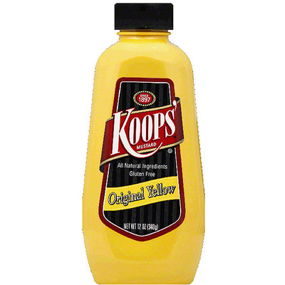 Koops' Original Yellow Mustard, 12 oz, (Pack of 12)