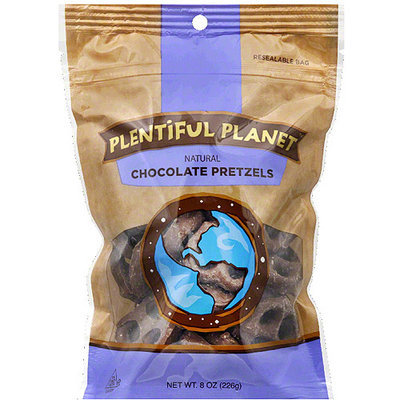Plentiful Planet Natural Chocolate Pretzels, 8 oz, (Pack of 6)