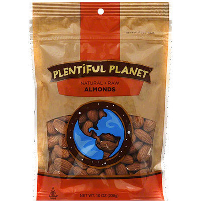 Plentiful Planet Raw Almonds, 10 oz, (Pack of 6)