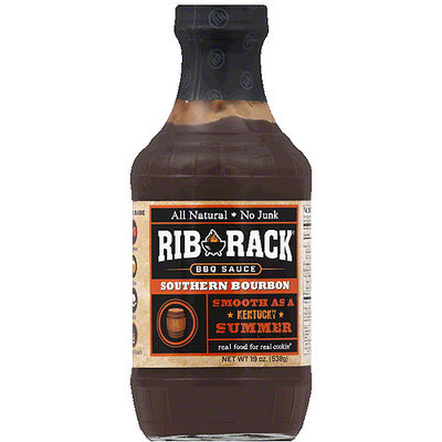 Rib Rack Southern Bourbon BBQ Sauce, 19 oz, (Pack of 6)