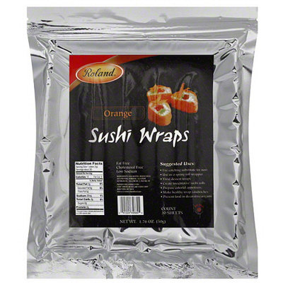 Roland Orange Sushi Wraps, 20 count, 1.76 oz, (Pack of 6)