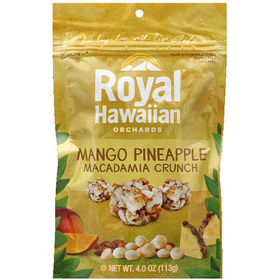 Royal Hawaiian Orchards Mango Pineapple Macadamia Crunch, 4.0 oz, (Pack of 6)