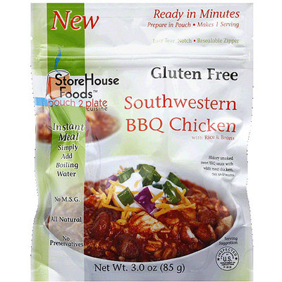 StoreHouse Foods Pouch 2 Plate Cuisine Gluten Free Southwestern BBQ Chicken Mix, 3 oz, (Pack of 6)