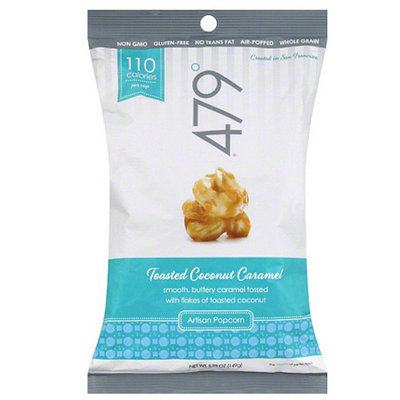 479 Degrees Toasted Coconut Caramel Artisan Popcorn, 5.25 oz, (Pack of 12)
