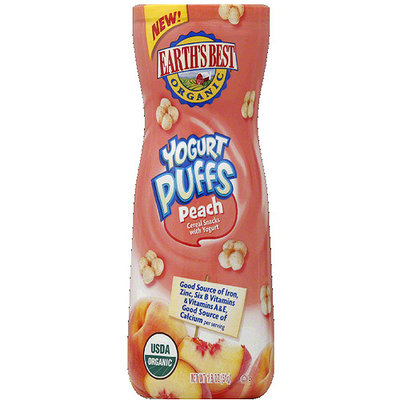 Earth's Best Organic Peach Yogurt Puffs, 1.8 oz, (Pack of 6)