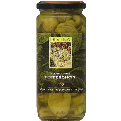 Divina All-Natural Pepperoncini, 15.5 oz, (Pack of 6)