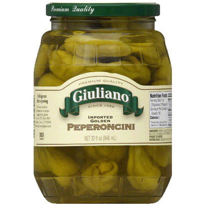 Giuliano Imported Golden Peperoncini, 32 fl oz, (Pack of 6)