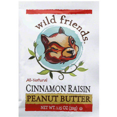 Wild Friends All-Natural Cinnamon Raisin Peanut Butter, 1.15 oz, (Pack of 10)