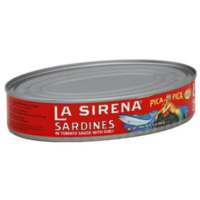 La Sirena Pica Pica Sardines in Tomato Sauce with Chili, 15 oz, (Pack of 24)