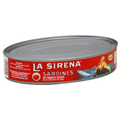 La Sirena Sardines in Tomato Sauce, 15 oz, (Pack of 24)