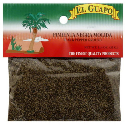 El Guapo Ground Black Pepper, 1.25 oz, (Pack of 12)