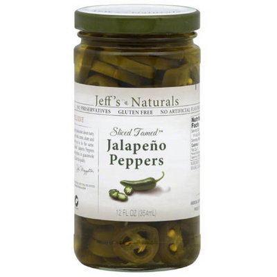 Jeffs Naturals Jeff's Naturals Sliced Tamed Jalapeno Peppers, 12 fl oz, (Pack of 6)