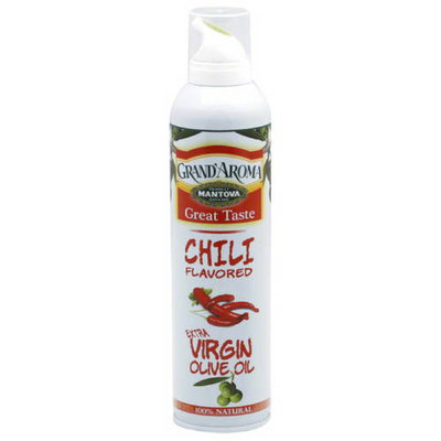Mantova Grand'Aroma Chili Flavored Extra Virgin Olive Oil, 8 fl oz, (Pack of 6)