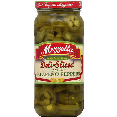 Mezzetta Deli-Sliced Tamed Jalapeno Peppers, 16 fl oz, (Pack of 6)